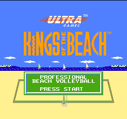 Kings of the Beach - Professional Beach Volleyball (USA) Title Screen